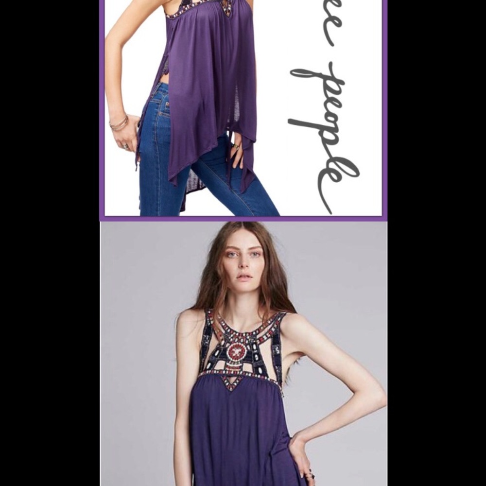 Free People Slub Jersey Vision Quest Tank Top